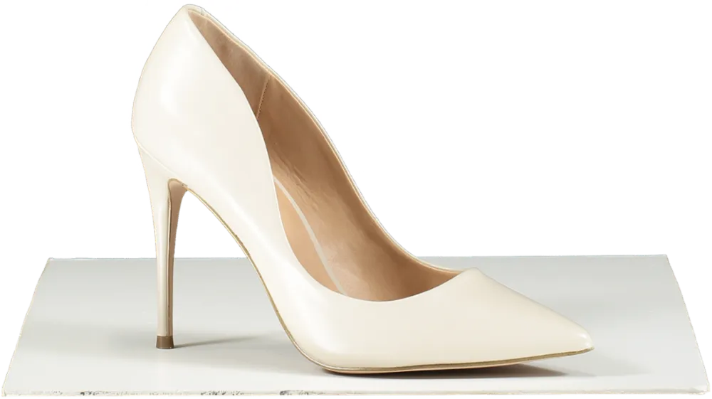 STEVE MADDEN Cream Leather High Heel Court Shoes BNIB UK 8 EU 41 👠