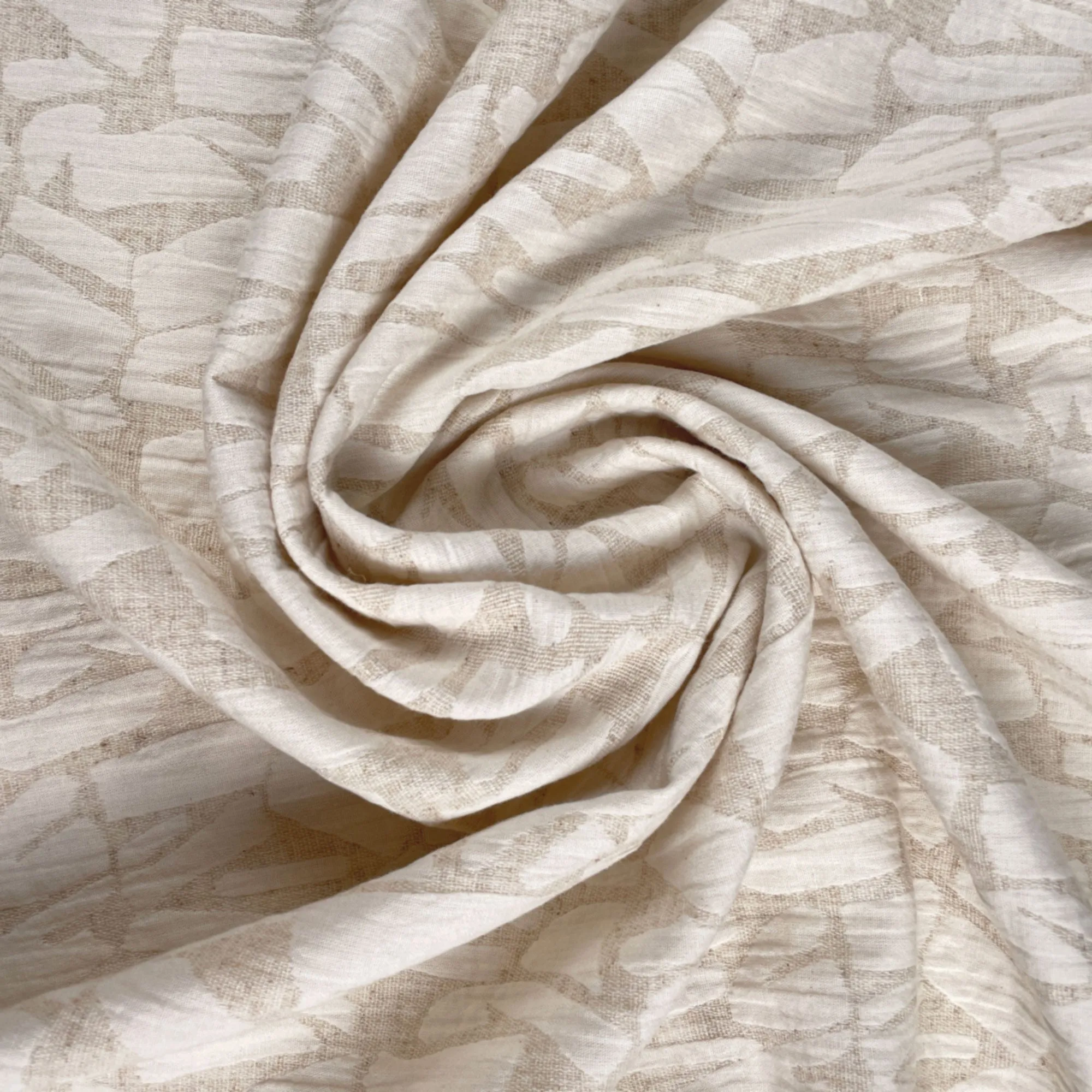 Weston Linen Cotton Jacquard in Oatmeal