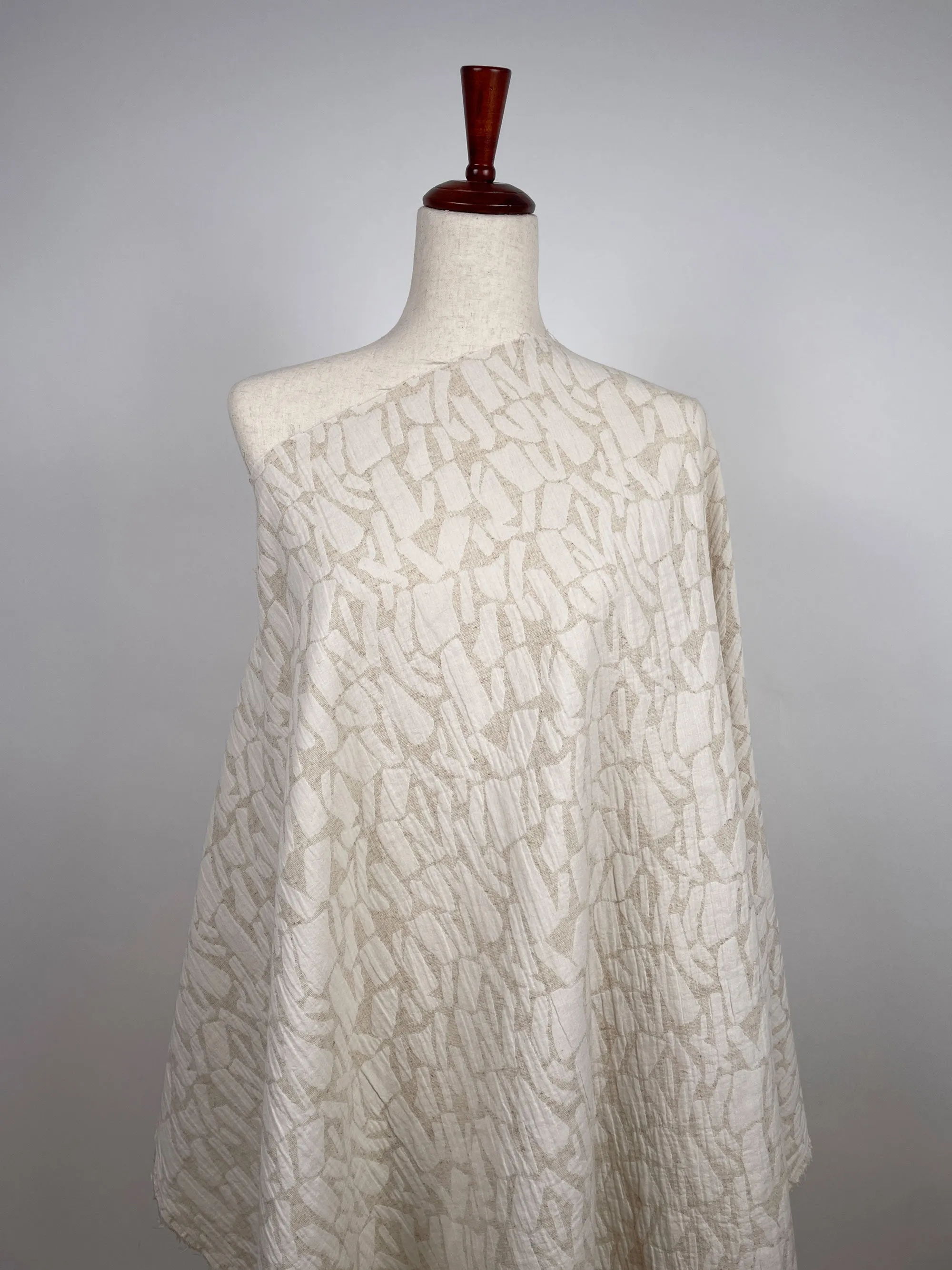 Weston Linen Cotton Jacquard in Oatmeal