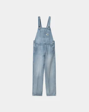 Women's Bib Overall Straight - Denim | Blue (light stone washed)